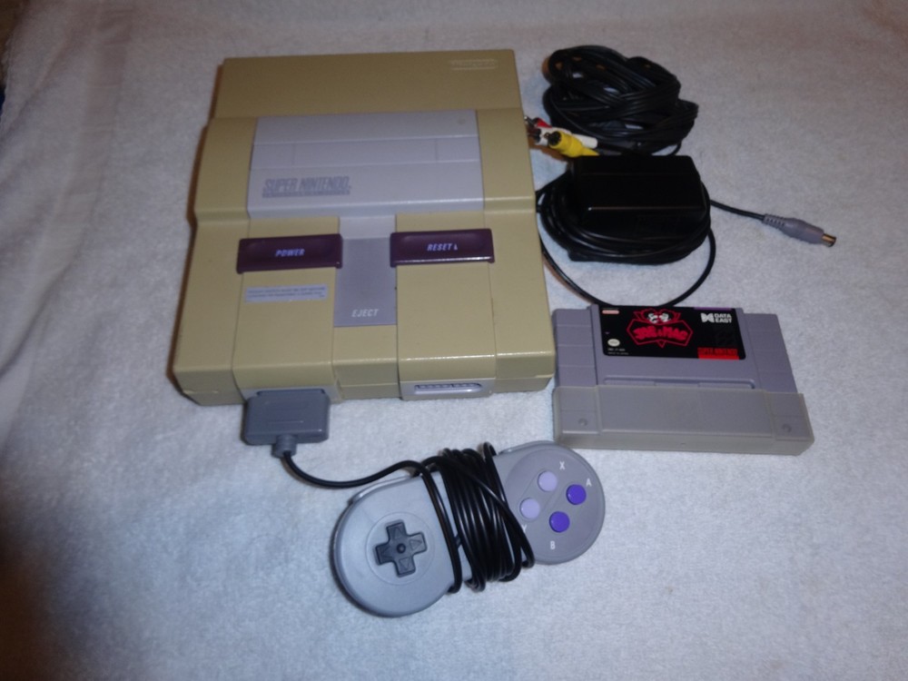 Super Nintendo + one Controller & Joe & Mac game tested Working ADULT OWNED SNES