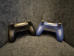 Sony PS4 Slim Bundle – 2 Wireless Controllers (Blue/Silver) Charger & Cables