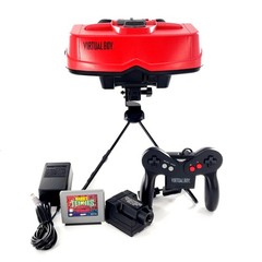 Nintendo Virtual Boy Console w/ Mario Tennis, Controller, Adapter Tested & Works