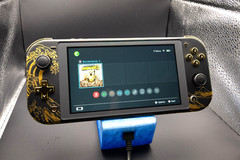 Nintendo Switch Lite 256GB Custom Gold Wave Hall Effect No Drift Bundle