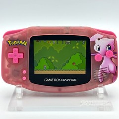Game Boy Advance GBA Custom IPS Backlit Screen UV Printed Shell Mew Pink Pokemon