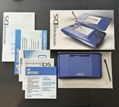 Electric Blue Nintendo DS Handheld Console System Inserts Box Manual Stylus