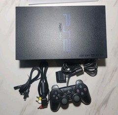 Sony PlayStation 2 PS2 Black Console with Controller and cords TESTED & WORKING