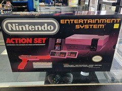 Nintendo NES Action Set Complete in Box CIB w/ Zapper Mario Duck Hunt TESTED!!!