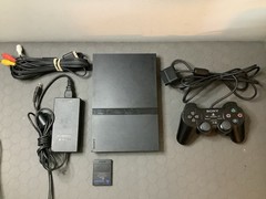 Sony PlayStation 2 Slim Console (SCPH-75001CB) W/ Controller, Cords & New Laser