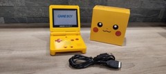 Nintendo Gameboy Advance SP Pikachu Pokémon Reshell *Glass Screen & New Battery*