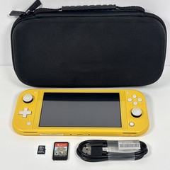 Nintendo Switch Lite -Yellow-hdh-001 32gb-32gb Sd- Carry Case Game