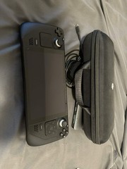 Valve Steam Deck Black 64 GB LCD case, charger, USB hub. + 256 GB sd card.