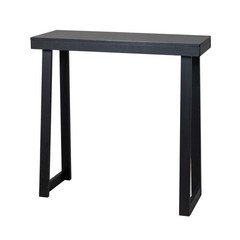Solid Wood Console Table Storage Sofa Table with Shelf Narrow Entryway Black
