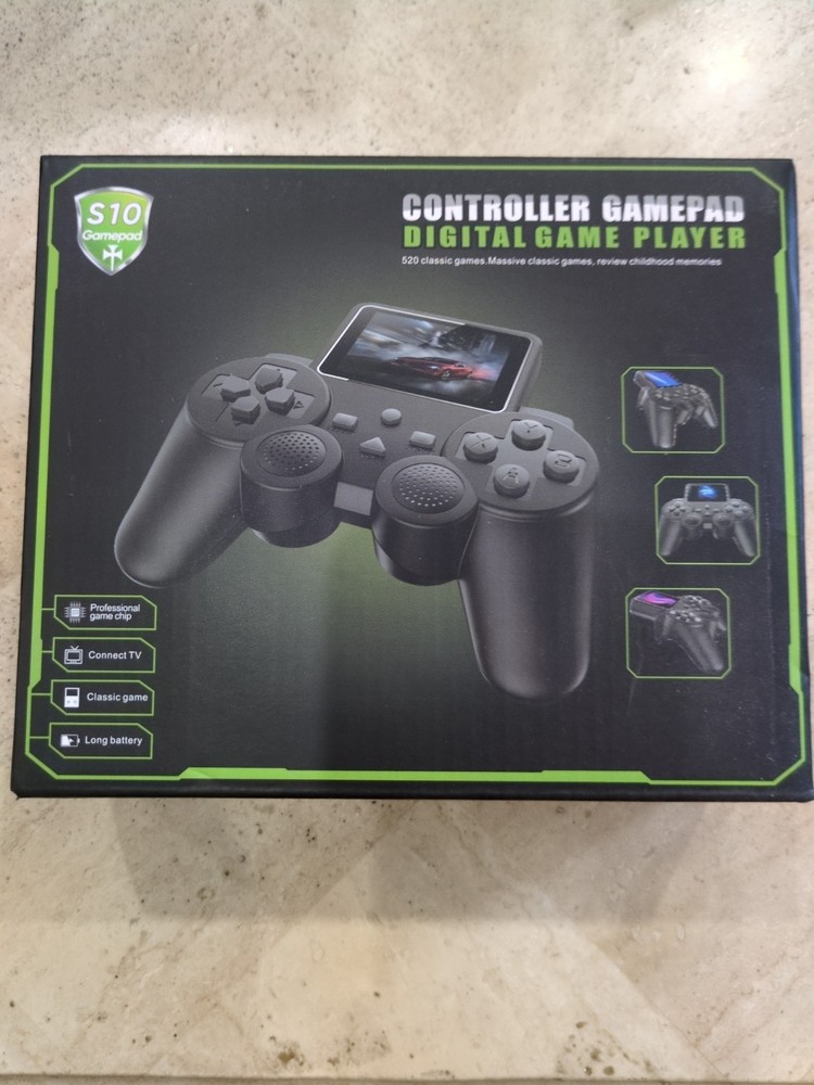 S10 Handheld Gamepad Controller Video Game Player, Black, 520 Built-In Games
