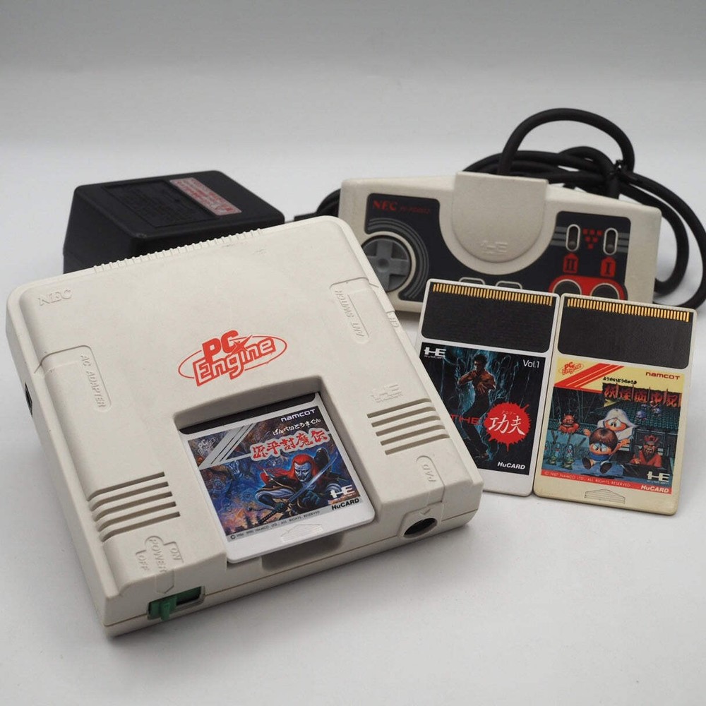 NEC PC Engine Console PI-TG001 w/Genpei Tōma Den, Yōkai Dōchūki & Kung-Fu NTSC-J