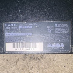 Sony PlayStation 2 Slim Console SCPH-77001 Black NTSC MadCatz RF Switch Cables