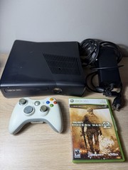 Xbox 360 S Slim Black (Model 1439) Console Bundle Tested & Working NO HARD DRIVE