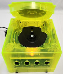 Nintendo GameCube Translucent EXTREME GREEN Gaming Console Controller Bundle GC
