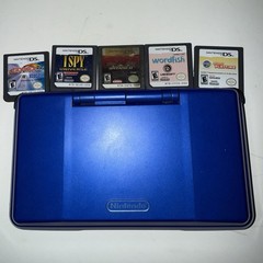 Nintendo DS Model NTR-001 Original Cobalt Blue – Tested And Working W/ 5 Games