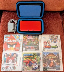 Red Nintendo 3DS XL Console Bundle Game System Adult Owned