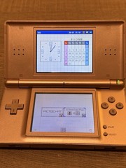 Nintendo DS Lite Pink Handheld Console w/ Case + Charger