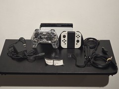 Nintendo Switch White OLED Handheld Console (HEG-001) Complete 3rd Party Con