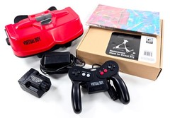 VIRTUAL BOY CONSOLE COMPLETE SET AC Pack New Ribbons Authentic Nintendo Tested