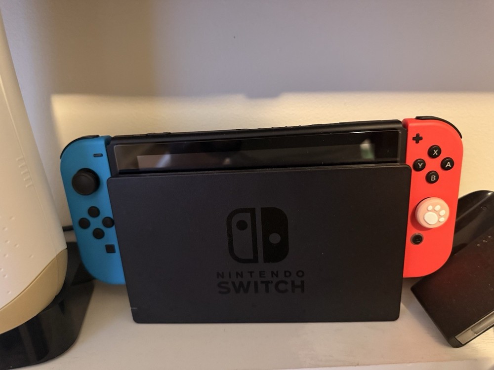 Nintendo Switch Console Black with Blue & Red Joy-Con, Wi-Fi, Internet Browsing