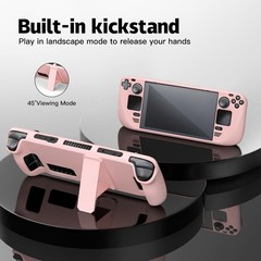 Pink Steam Deck Case with Kickstand & 4 Grips – Complete Protection