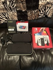 Nintendo Switch White OLED Bundle (See Description)