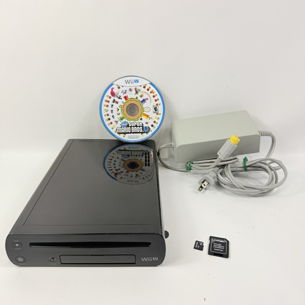 Nintendo Wii U 32GB Deluxe Console Only w AC Cord Super Mario & 2GB WUP-101(02)