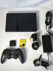 Sony PlayStation 2 Slim SCPH-77001 Complete Console Black W Wireless Controller