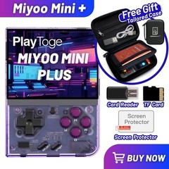 Miyoo Mini Plus Retro handheld Console 128GB OnionOS WiFi Easy Net Play – Purple