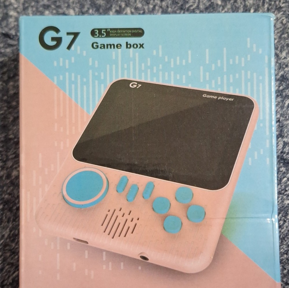 G7 Handheld Game System 3.5in Console, TV Out, Composite RCA, Blue/Gray