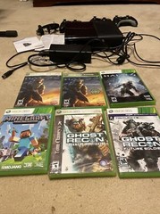 Microsoft Xbox 360 E + 6 Games + 3 Controllers + Necessary Cables