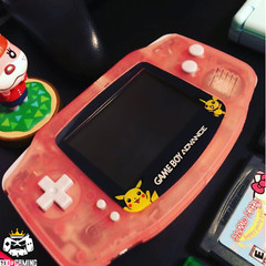 *NEW* Nintendo Game Boy Advance GBA Clear Pink System CUSTOM BUTTONS PADS LENS