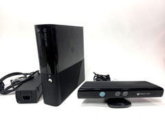 Microsoft Xbox 360 E Console No Hard Drive Black w/ Kinect Tested & Works!