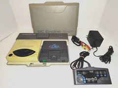 PC Engine CoreGrafx & IFU-30A Bundle (CD-ROM2 Non-Working) + Pad, AC, AV