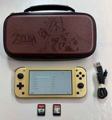 Nintendo Switch Lite Legend of Zelda Hyrule Limited Edition w/ 2 Games – Tested