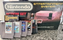 Nintendo NES Action Set Home Console (Tested) (CIB) With Games And Hook Ups