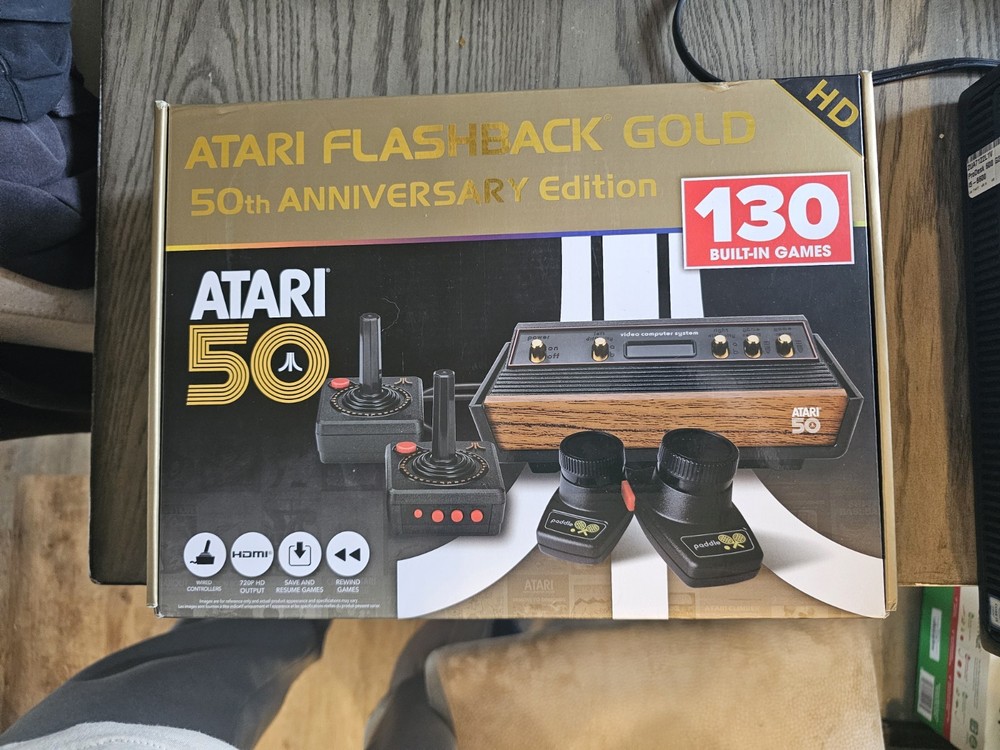 New Atari Flashback Gold Console 50th Anniversary Edition 130 built-in Games