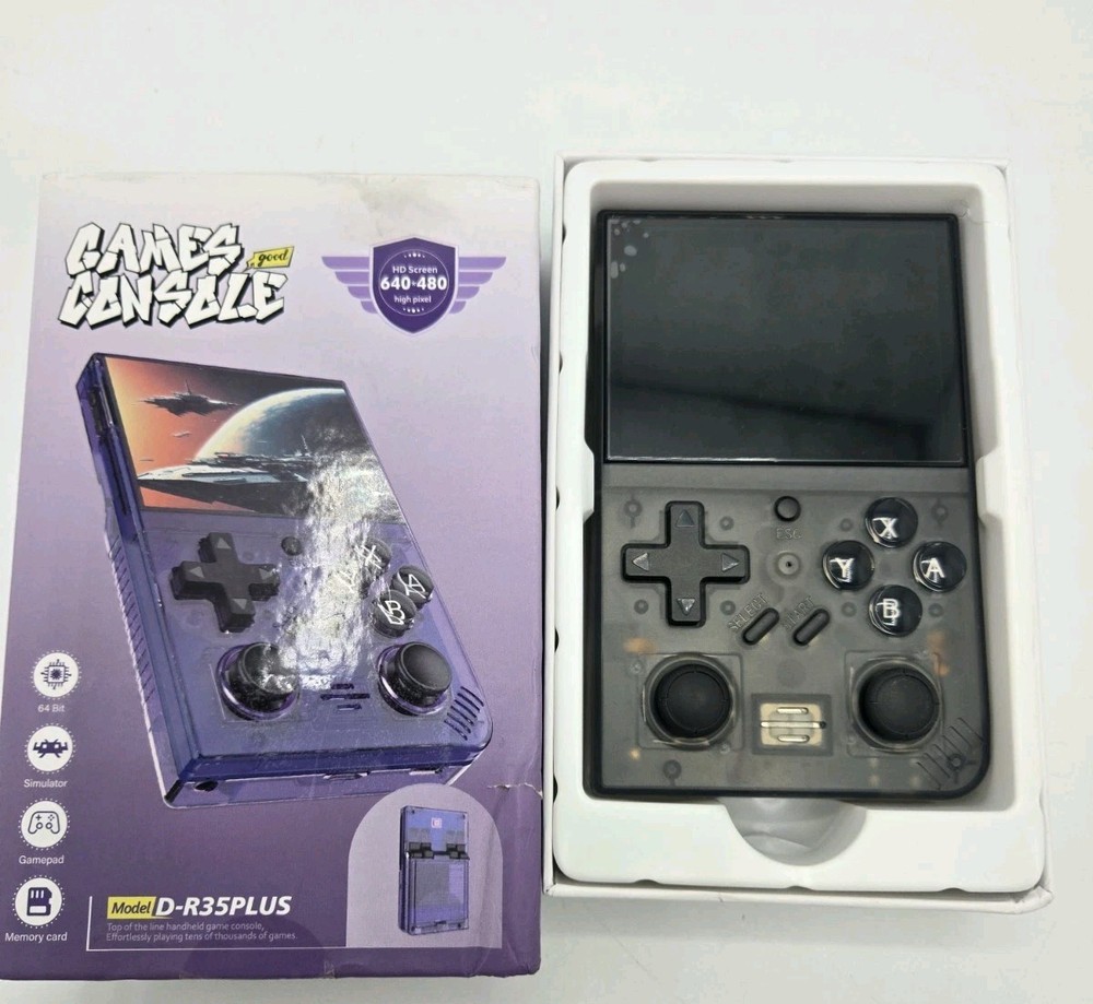 Retro Handheld Game Console D-R35 Plus – 64 Bit HD 640×480, Thousands of Games