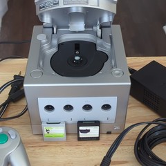Nintendo GameCube Silver Console Bundle w/ Controller Cables Memory Cards TESTED