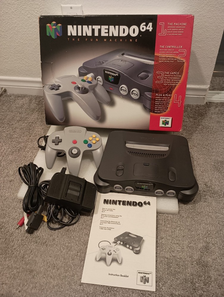 Nintendo 64 Console N64 CIB in box – Tested Working – Loose stick on Controller