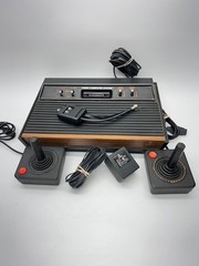 Vintage Atari CX-2600A Video Game Console w/ Joysticks and Power Cord UNTESTED