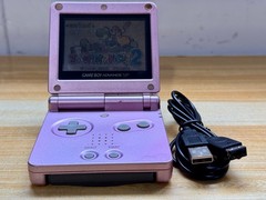 Nintendo Gameboy Advance SP AGS001 Pearl Pink Handheld w/ USB Cable & Battery
