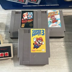 Nintendo NES Control Deck Mario Trilogy 1 2 3 Bundle In Original Box 2 Controls