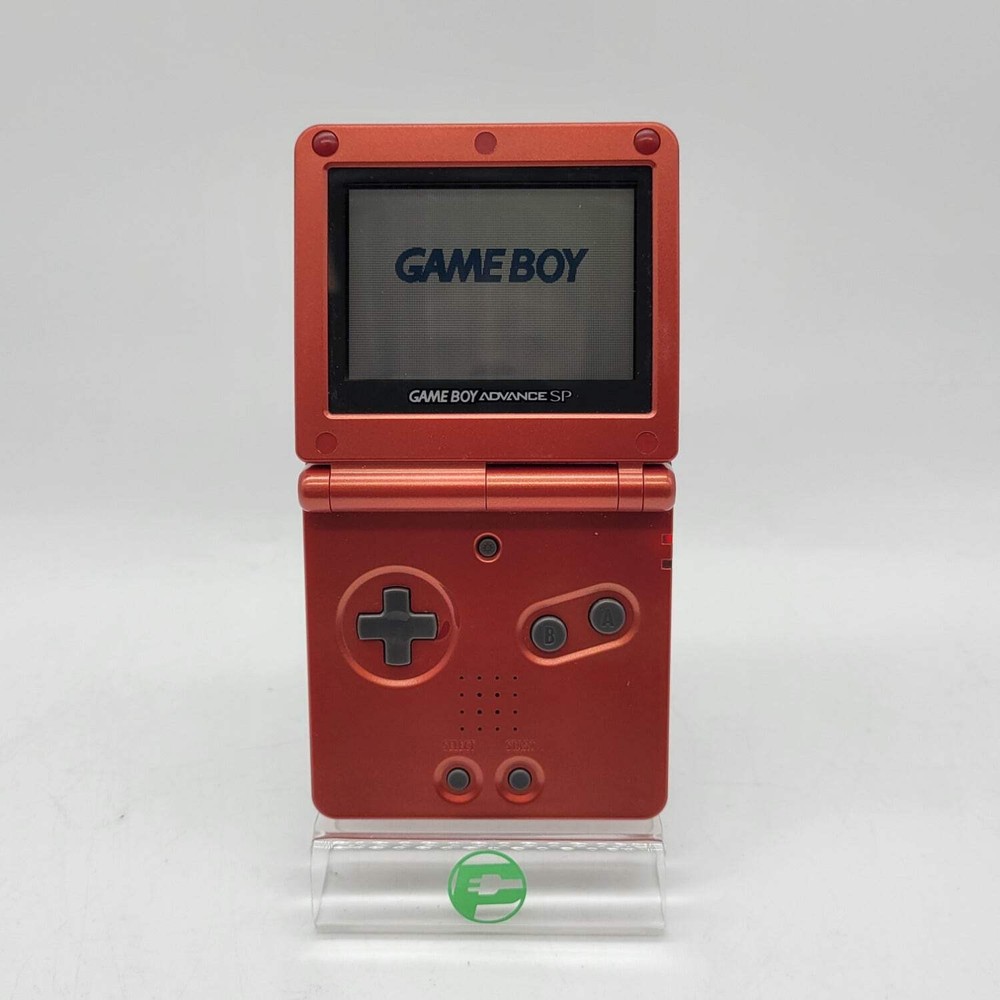 Nintendo Game Boy Advance SP Handheld Game Console AGS-001 Flame Red