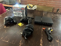 Sony PS 2 Slim Console Bundle – 10 Games, 2 Controller + Memory Card – Tested