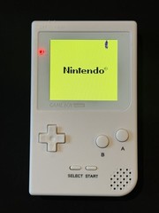 Damaged Gameboy Pocket IPS Screen And White Shell Screen Burn