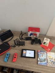 Nintendo Switch Model HAC-001 Console Bundle Tested & Reset + 2 Games