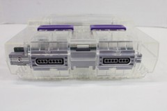 Super Nintendo Transparent Crystal Clear Console SNES SFC Convert AC AV TESTED 2