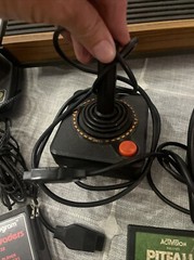 Atari Vintage CX-2600A Console Joysticks Paddles Pac-Man Pitfall Lot Not Tested