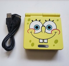 spongebob yellow Nintendo Game Boy Advance GBA SP IPS v2 System 10 level AGS 101